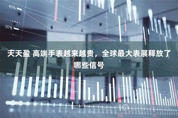 天天盈 高端手表越来越贵，全球最大表展释放了哪些信号